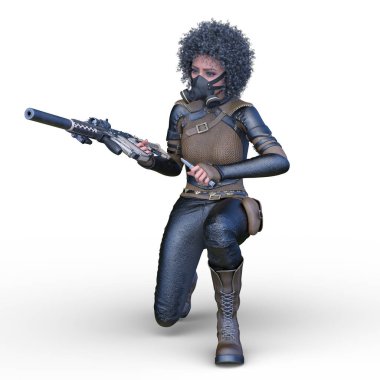 Bir siber kadının 3 boyutlu canlandırması