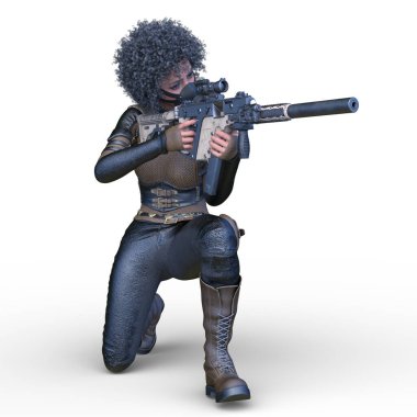 Bir siber kadının 3 boyutlu canlandırması