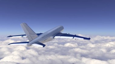 Bir uçağın 3B görüntülemesi