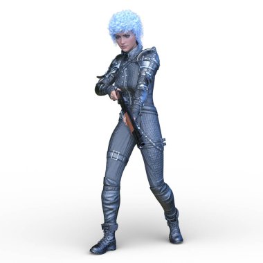 Bir siber kadının 3 boyutlu canlandırması