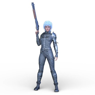 Bir siber kadının 3 boyutlu canlandırması