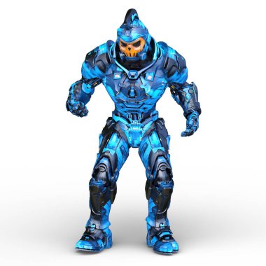 İskelet yüzlü robotun 3 boyutlu canlandırması