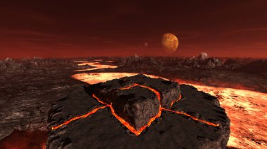 Gezegen yüzeyinin 3B görüntülemesi