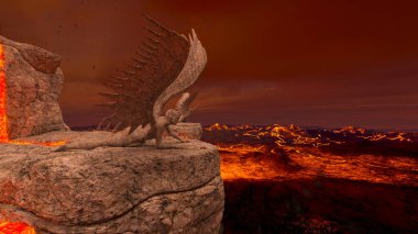 Canavar kale girişinin 3 boyutlu görüntüsü