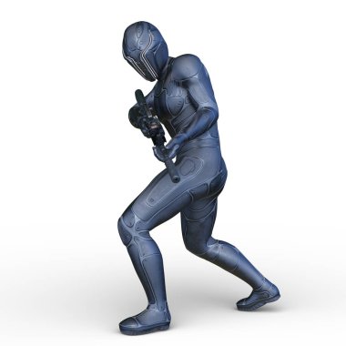 Bir siber savaşçının 3 boyutlu canlandırması