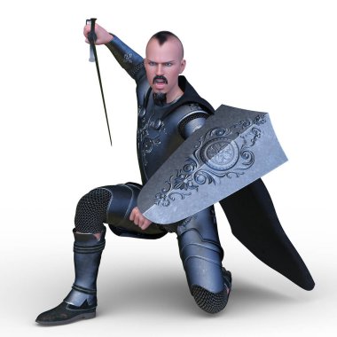 Bir şövalyenin 3 boyutlu canlandırması