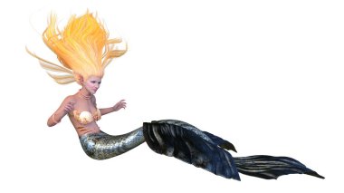 Bir denizkızının 3 boyutlu canlandırması