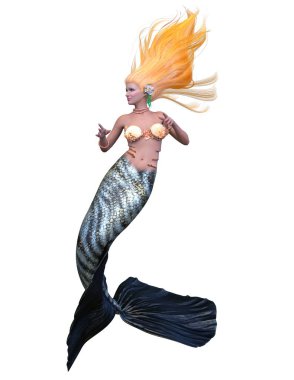 Bir denizkızının 3 boyutlu canlandırması