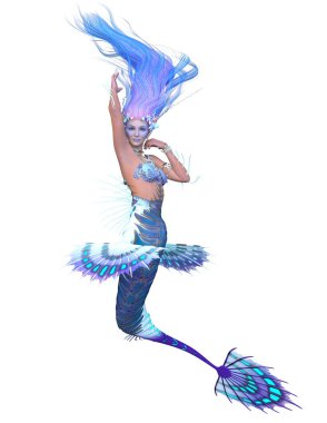 Bir denizkızının 3 boyutlu canlandırması