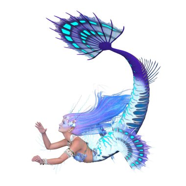 Bir denizkızının 3 boyutlu canlandırması