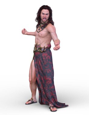 Bir erkek savaşçının 3 boyutlu görüntüsü