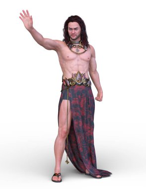 Bir erkek savaşçının 3 boyutlu görüntüsü