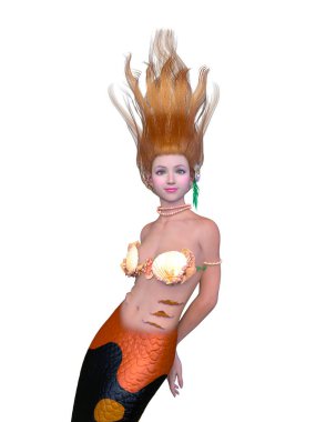 Bir denizkızının 3 boyutlu canlandırması