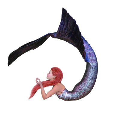 Bir denizkızının 3 boyutlu canlandırması