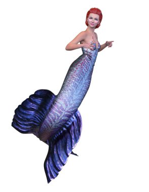 Bir denizkızının 3 boyutlu canlandırması