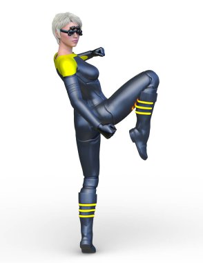 Bir siber kadının 3 boyutlu canlandırması