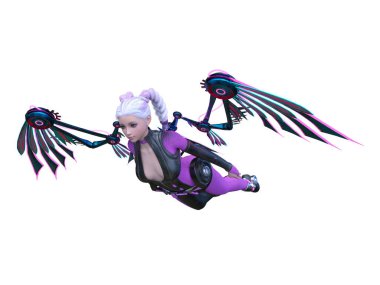 Bir siber kadının 3 boyutlu canlandırması