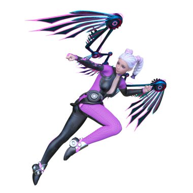 Bir siber kadının 3 boyutlu canlandırması