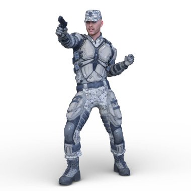 Bir savaşçının 3 boyutlu canlandırması