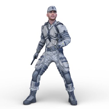 Bir savaşçının 3 boyutlu canlandırması