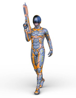 Bir siber savaşçının 3 boyutlu canlandırması