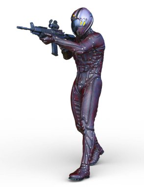 Bir siber savaşçının 3 boyutlu canlandırması