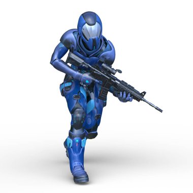 Bir siber savaşçının 3 boyutlu canlandırması