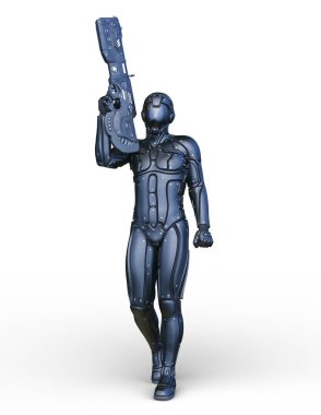 Bir siber savaşçının 3 boyutlu canlandırması