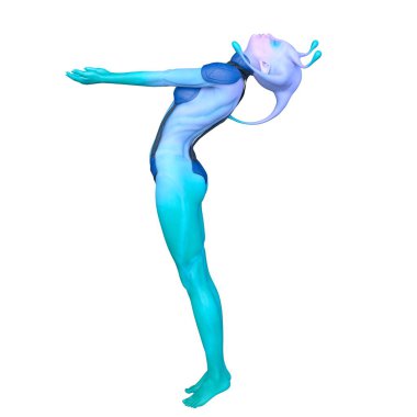 Dişi bir uzaylının 3D görüntüsü