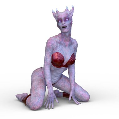Dişi bir uzaylının 3D görüntüsü