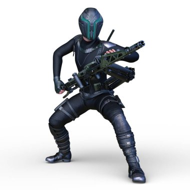 Bir siber savaşçının 3 boyutlu canlandırması