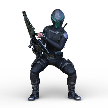 Bir siber savaşçının 3 boyutlu canlandırması