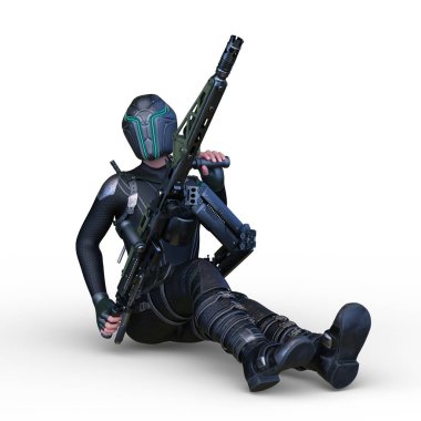 Bir siber savaşçının 3 boyutlu canlandırması