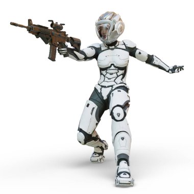 Bir siber kadının 3 boyutlu canlandırması