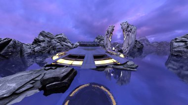 UFO 'nun 3B canlandırması.