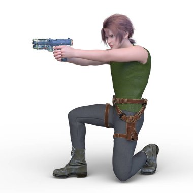 Bir savaşçının 3 boyutlu canlandırması