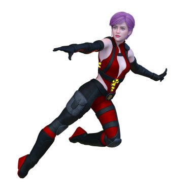 Bir siber kadının 3 boyutlu canlandırması