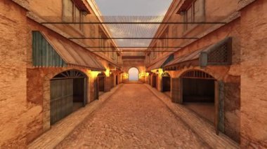 Taş duvarın 3 boyutlu görüntüsü