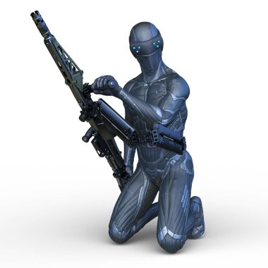 Bir siber savaşçının 3 boyutlu canlandırması