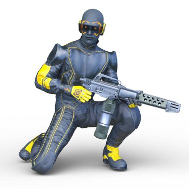 Bir siber savaşçının 3 boyutlu canlandırması