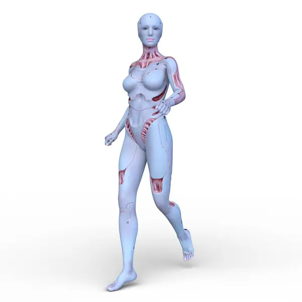 stock image 3D rendering of a female cyborg