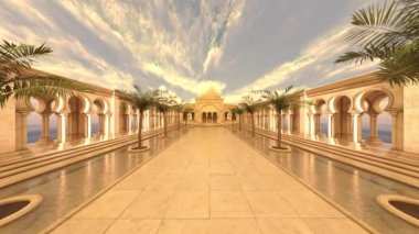 Saray avlusunun 3D görüntüsü