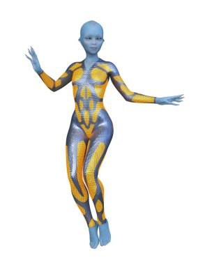 Dişi bir uzaylının 3D görüntüsü