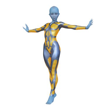 Dişi bir uzaylının 3D görüntüsü