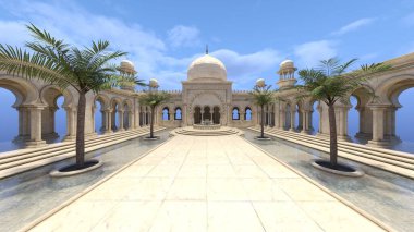 Saray avlusunun 3D görüntüsü