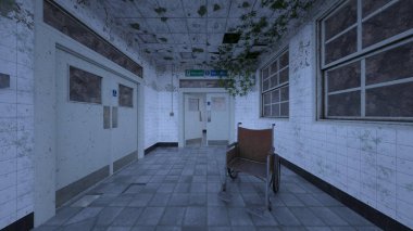 Terk edilmiş binanın kabataslak içerikli 3B görüntülemesi