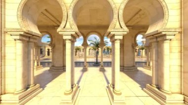 Saray avlusunun 3D görüntüsü