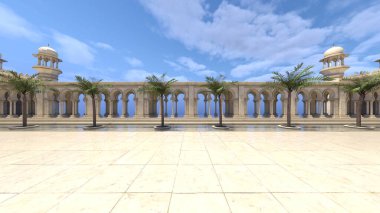 Saray avlusunun 3D görüntüsü