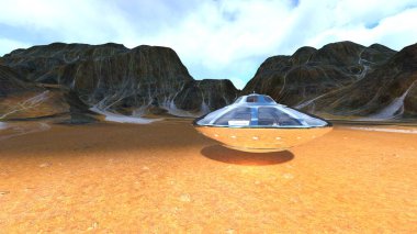 UFO 'nun 3B canlandırması.