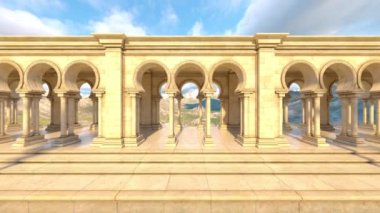 Saray avlusunun 3D görüntüsü